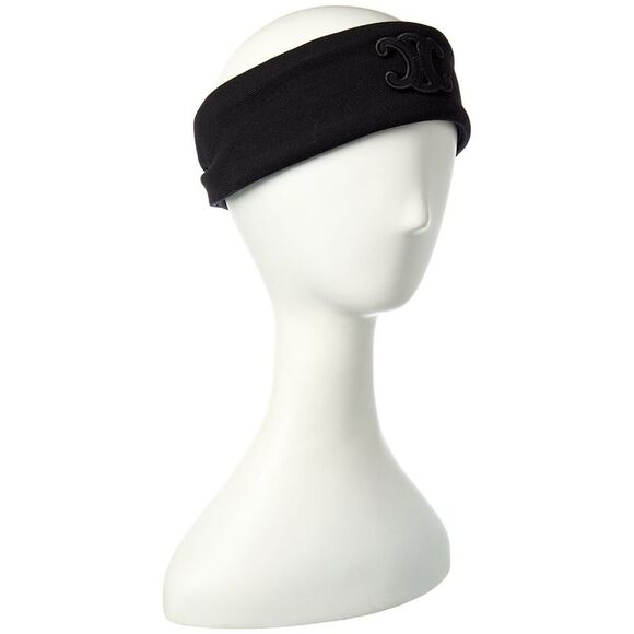 Celine Logo Wool Headband, Black - Picture 1 of 2